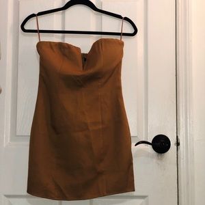 V-Shaped Brown Dress